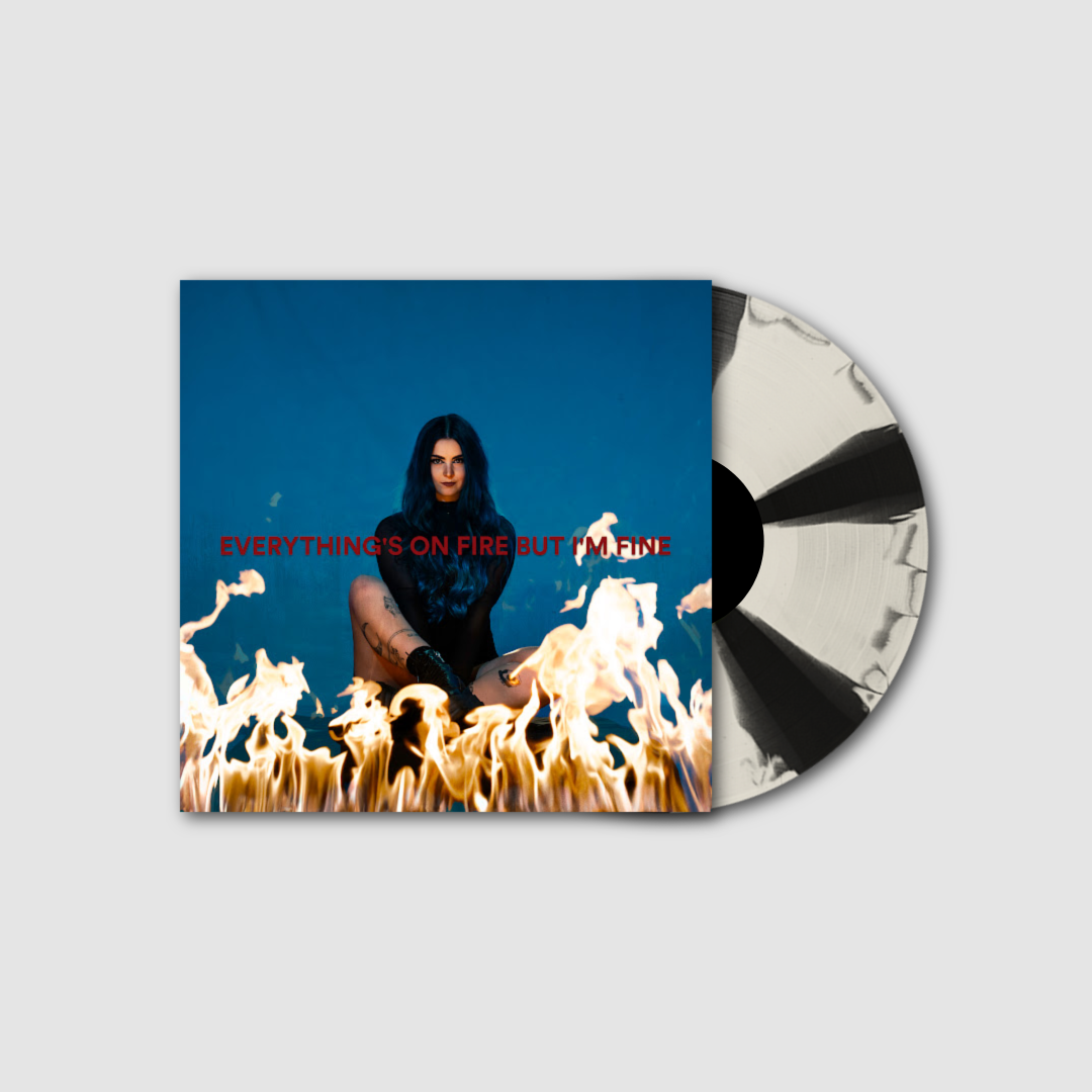 Everything's On Fire But I'm Fine - Limited Edition White and Black Vinyl (Signed)